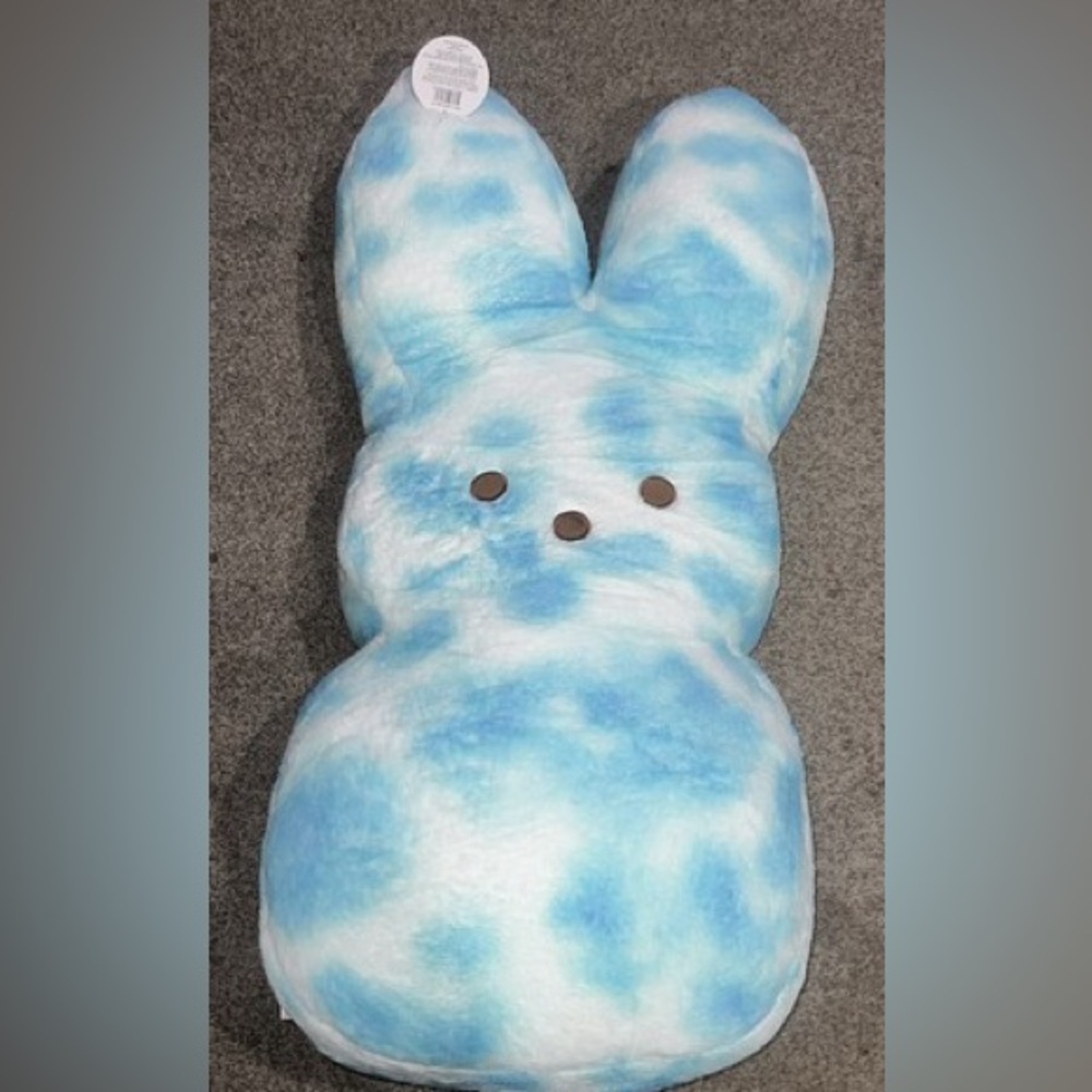 Blue and White Plush peep Pillow